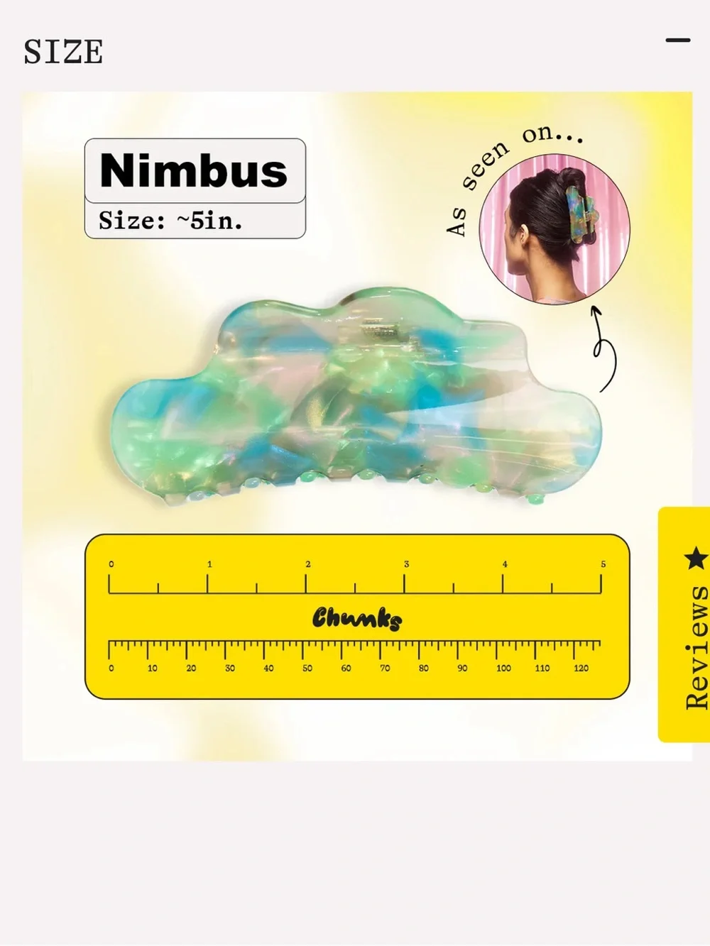 Chunks Nimbus Claw clip in Phantom color (blue / black / gray) - Picture 11 of 11